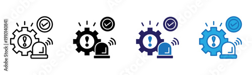 Alert Icon Multi Style Vector Illustration