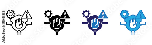 Prevention Icon Multi Style Vector Illustration