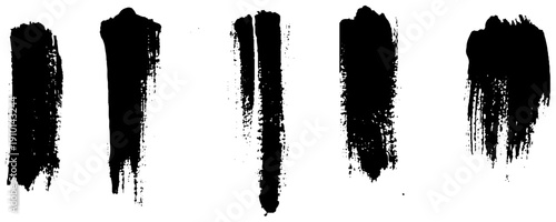 Artistic Grunge Paint Strokes. Black Paint Stroke Texture Pack