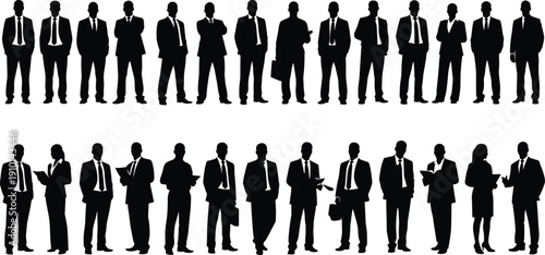 Business professionals silhouettes, corporate teamwork, leadership communication, office collaboration, negotiation success, workplace diversity, professional career illustration