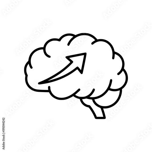 Brain Growth and Progress Icon
