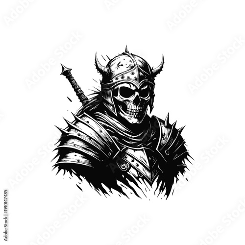 Black and white horror illustration of a human peering through a torn surface gripping vintage style vector art