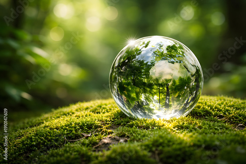 earth bubbles on green grass