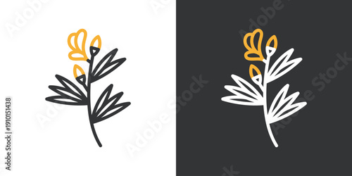 ルイボスの2色ラインアイコン