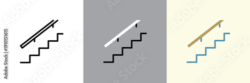 階段のアイコンパターン