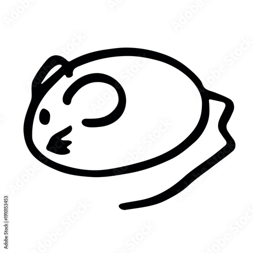 Hand drawn happy funny cute mouse clipart Friendly kawaii rat For design, kids print, kids books, nursery decor, logo