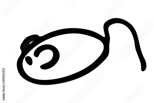 Hand drawn happy funny cute mouse clipart Friendly kawaii rat For design, kids print, kids books, nursery decor, logo