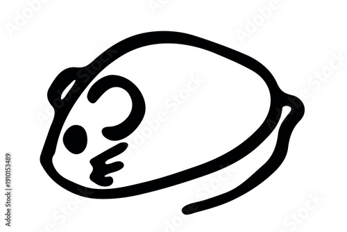 Hand drawn happy funny cute mouse clipart Friendly kawaii rat For design, kids print, kids books, nursery decor, logo