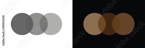 Colored intersecting circles. color background. design element. vector illustration. . EPS 10 .