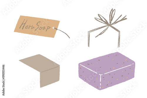 Soap Packaging Elements Kit Vector