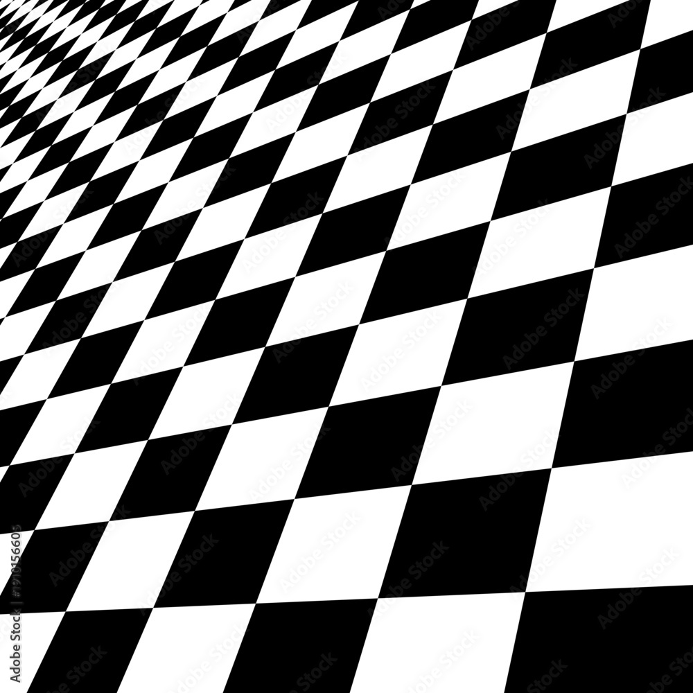 Obraz premium Y2k Groovy Brutalism Wavy Checkered Pattern Element