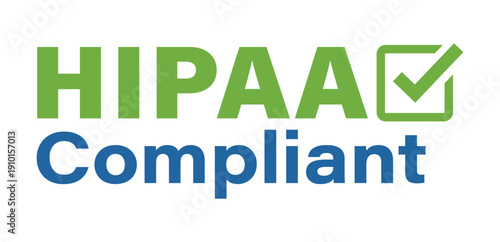 HIPAA Compliant Security Seal - Healthcare Data Privacy and Medical Regulatory Compliance Certification Badge
