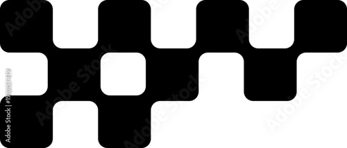 Y2k Retro Brutalism Race Start Line Element