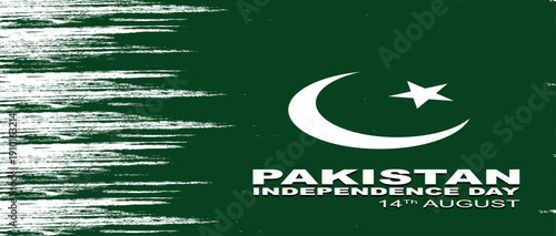 Pakistan independence day. Pakistan's Independence Day is celebrated every year on 14th August. Greeting poster banner design. Vector illustration