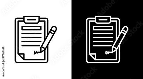 Signature White Icon Set Design 