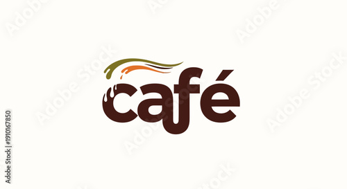 Café word mark logo with subtle decorative elements and a touch of warmth