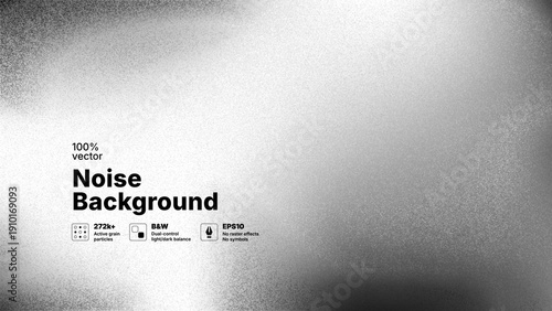 Abstract black and white noise vector background with high contrast film grain texture. Gritty gray overlay with dirty edges and detailed dust particles for retro design.