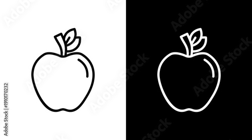 Apple White Icon Set Design 