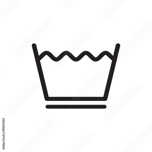 Laundry icons garment care instructions on labels machine wash or hand vector design