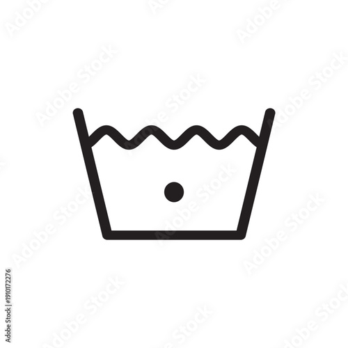 Laundry icons garment care instructions on labels machine wash or hand vector design