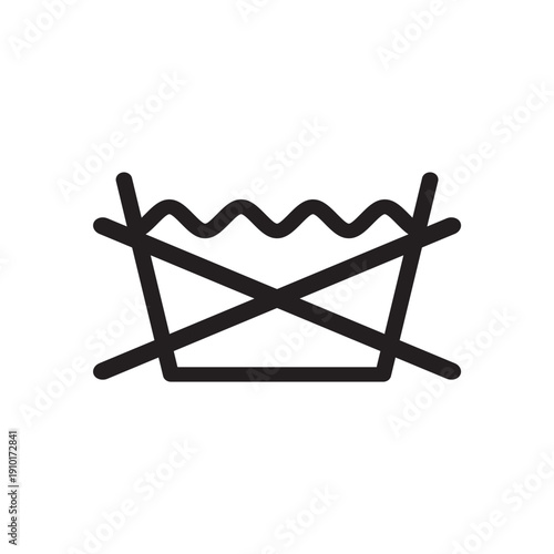 Laundry icons garment care instructions on labels machine wash or hand vector design