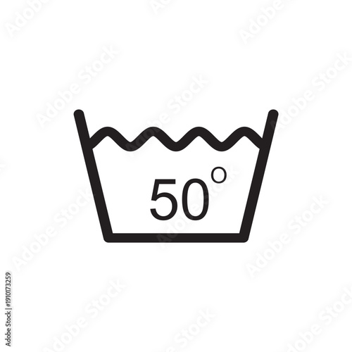 Laundry icons garment care instructions on labels machine wash or hand vector design