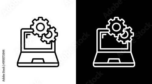 Automated White Icon Set Design 