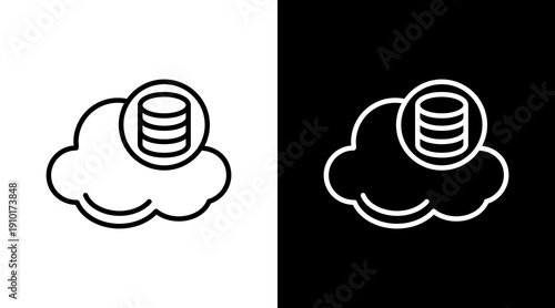 Cloud White Icon Set Design 
