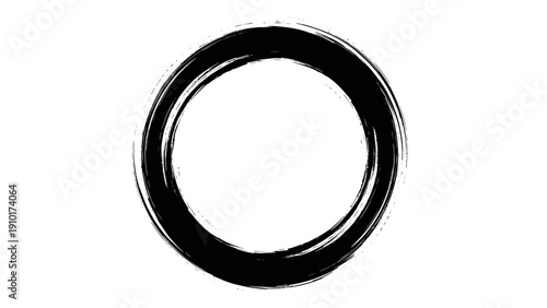 Black shiny metallic ring closeup.