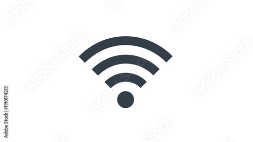 Wifi symbol on white background.
