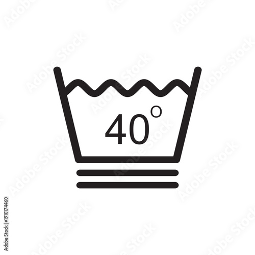 Laundry icons garment care instructions on labels machine wash or hand vector design