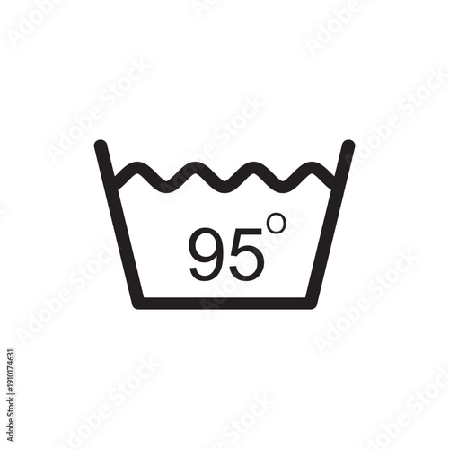 Laundry icons garment care instructions on labels machine wash or hand vector design