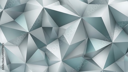 Wallpaper Mural Geometric pattern with triangular shapes in various shades of blue and white Torontodigital.ca