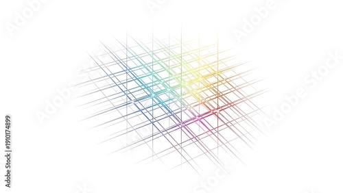 Wallpaper Mural Vibrant rainbow grid pattern on white background creating a mesmerizing visual effect Torontodigital.ca