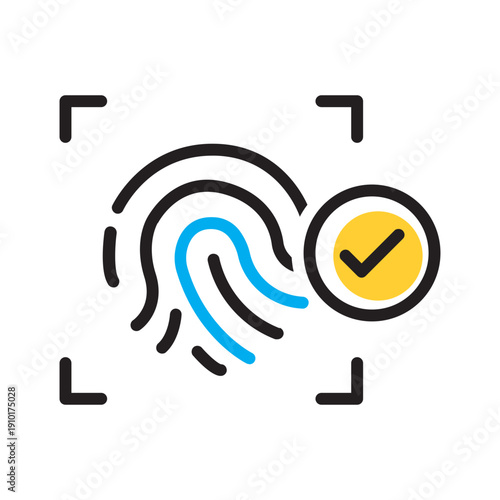 Vector multi color icon for Fingerprint