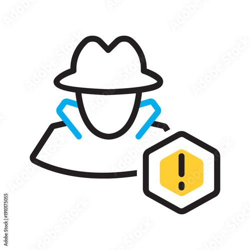 Vector multi color icon for Hacker