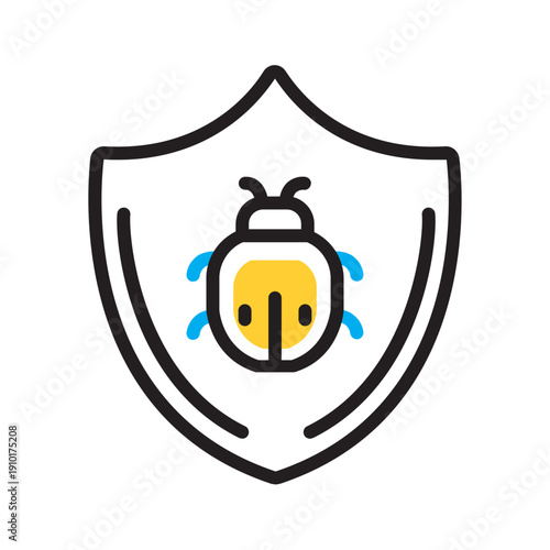 Vector multi color icon for Antivirus bug