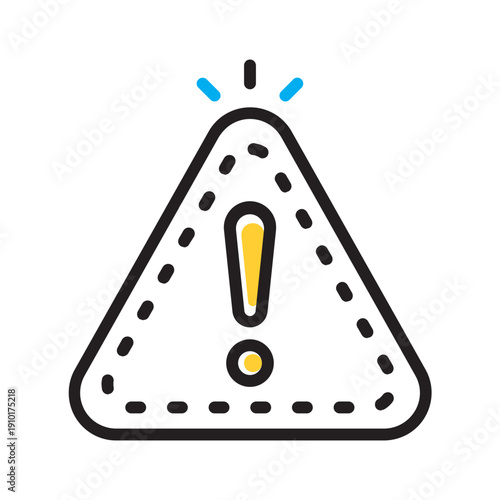 Vector multi color icon for Warning triangle