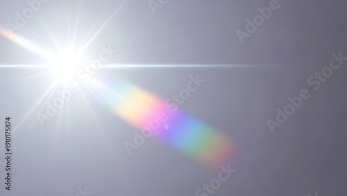 Wallpaper Mural Vibrant rainbow colored sunbeam shining brightly in the sky with stunning visual effect Torontodigital.ca