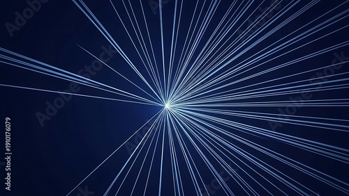 Wallpaper Mural Bright light radiating blue lines on dark blue background creating a sense of energy and movement Torontodigital.ca
