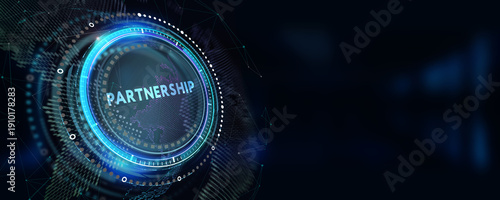 Partnership. Achievements, career growth and economic development.Illustration