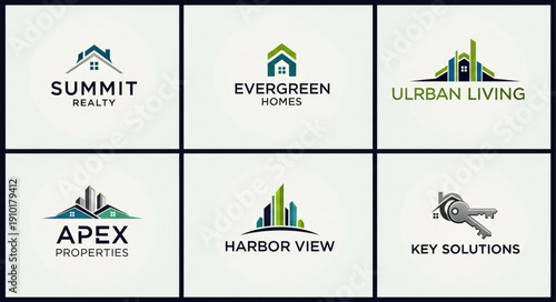 Collection of Real Estate Logos and Icons.