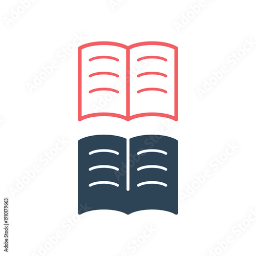 Book icons set. sign design illustration.
