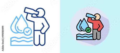 Hydration Habit isometric icon