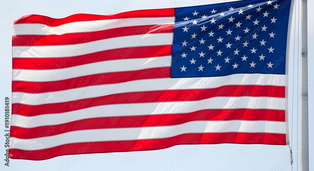 Obraz premium The flag of the united states of america