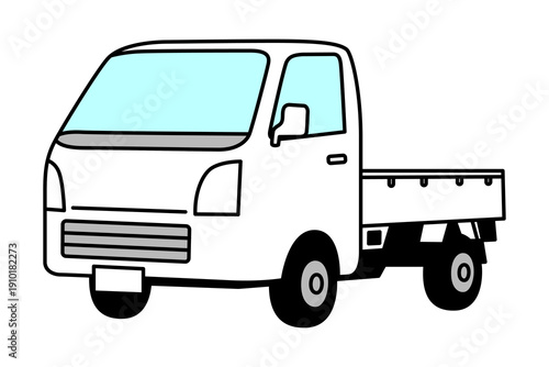 白い軽トラック