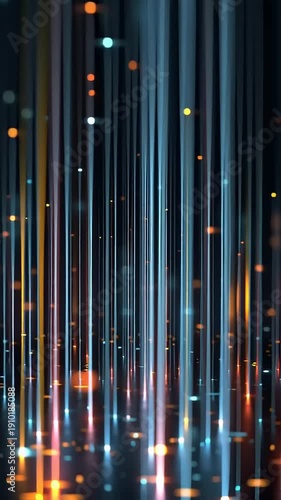 Abstract Digital Lines and Glowing Particles Background