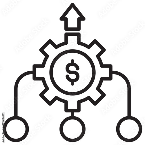 Consolidate Outline Icon