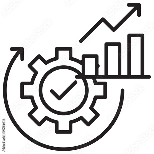 Continuous Improvement Outline Icon