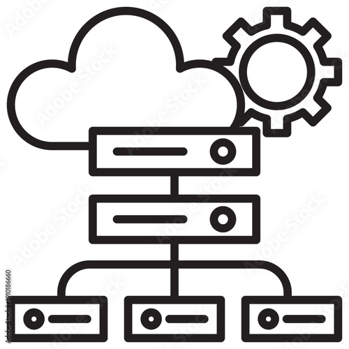Data Center Outline Icon